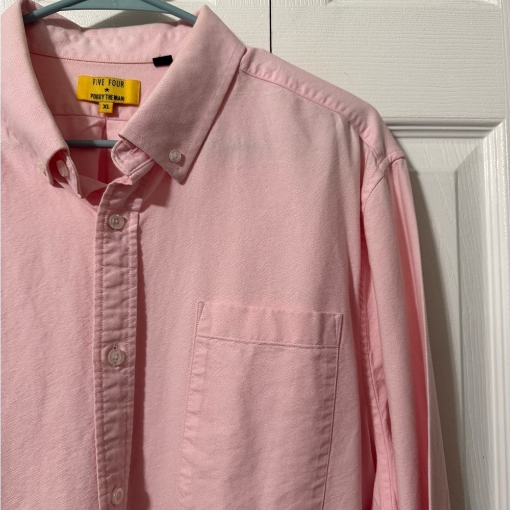 Five Four x Poggy The Man XL Darrick Oxford Shirt Pink Button Up Long Sleeve - Picture 3 of 11